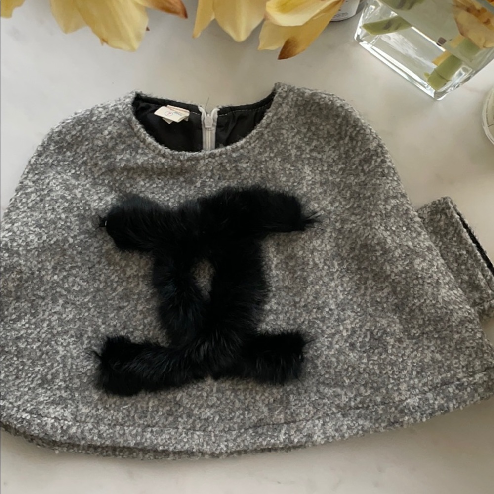 COPY - Girls Grey Poncho